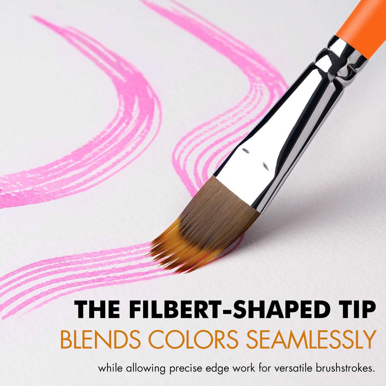 Fontainebleau Wholesale Synthetic Filbert Grainer Brush Set Premium Quality Artist Watercolor & Acrylic Paint Brush Set