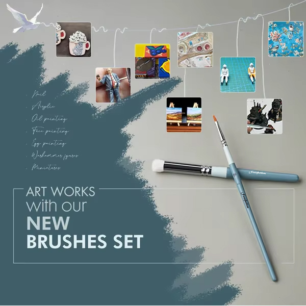 Premium Quality Micro Detail Miniature Paint Brushes Set Drybrush Small Fine Model Brushes for Hobby Painting