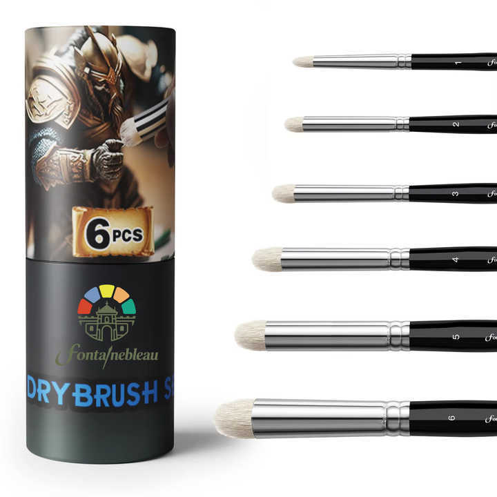 Hot Selling 6 Size Miniature Model Hobby Detail Paint Brush Set Watercolor Oil Painting