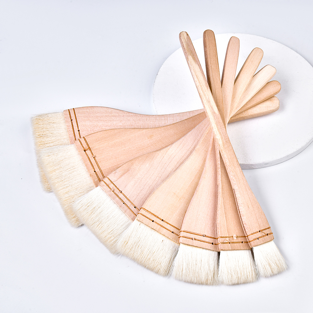 Fontainebleau Premium Watercolor Wool Hair Brush Wooden Handle 3 Inch Chip Paint Brushes for Large Area Coloring