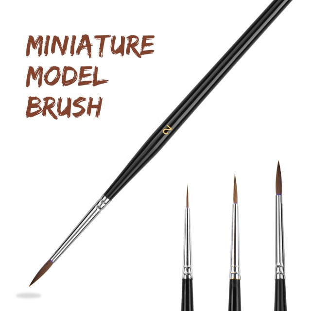 Custom Logo Hobby Toys Dry Brushes Kolinsky Detail Paint Brush Set for Miniatures