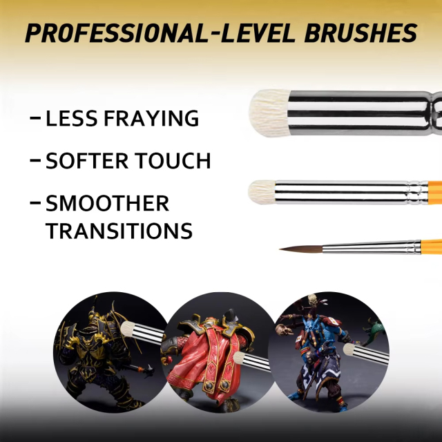 Professional Micro Kolinsky Sable Hair  Detail Paint Brushes Set for Miniature Painter