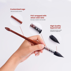 Fontainebleau 6 Size Squirrel Hair Brush Set Round Mop Paintbrush for Watercolor Painting Art Supplies