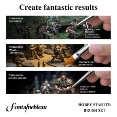 Drybrush Regiment Model Paint Brush Fine Detail Tip Paint Brush Miniature Small Paint Brush Set  for Model Painting