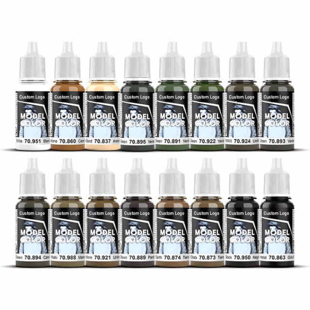 Premium Quality Plastic Scale Model Paint Set Acrylic Paints Kit for  World  II Models and Miniatures