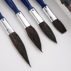 Professional Squirrel Hair Paint Brush Set Short Handle Striping Brush for Auto Art & Pinstriping Detailing