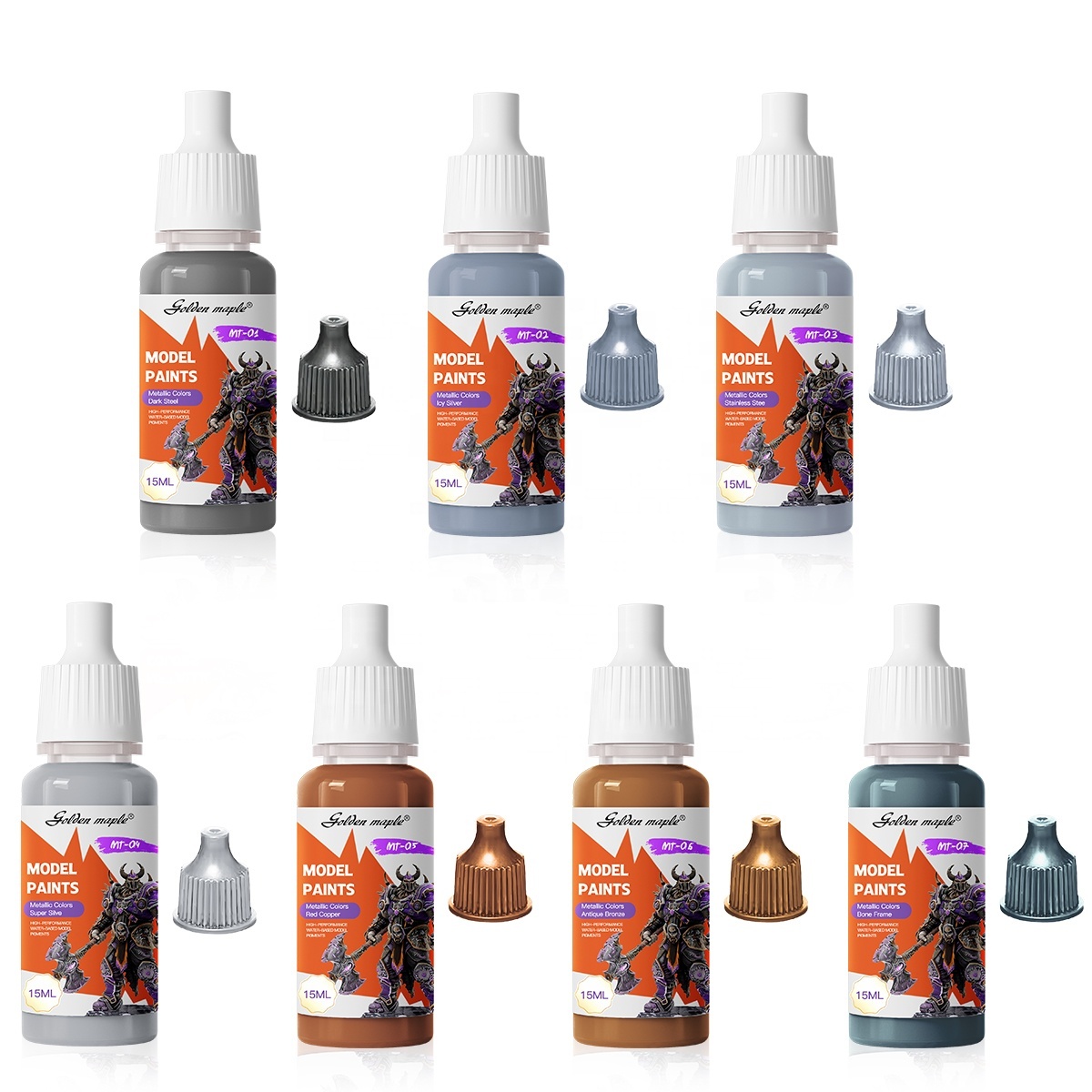 New Arrival Game Painting Model Metallic 33 Colors 15ml 17ml Miniature Paint Brush Set Usage Model Paints for Miniatures