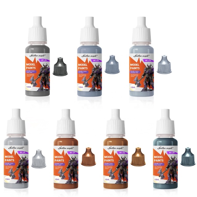 New Arrival Game Painting Model Metallic 33 Colors 15ml 17ml Miniature Paint Brush Set Usage Model Paints for Miniatures