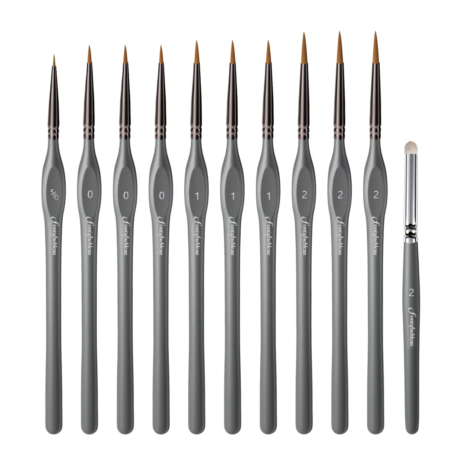 11 Different Size Hobby Small Fine Detail Paint Brush Set Drybrush Miniature Paint Brushes for Acrylics