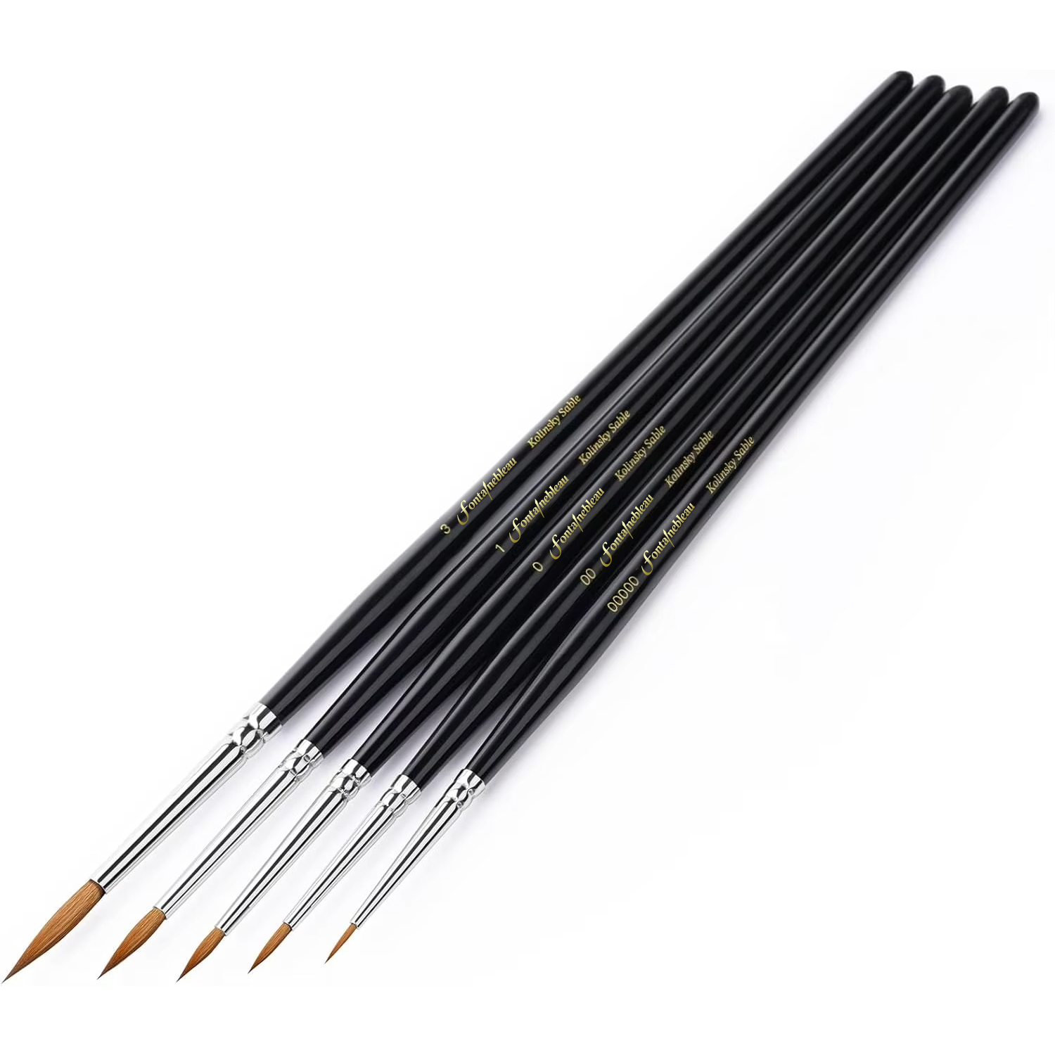Paint Brush Companies Customized Logo 5pcs Professional Kolinsky Sable Miniature Paint Brushes Detail Fine Model Paint Brush Set