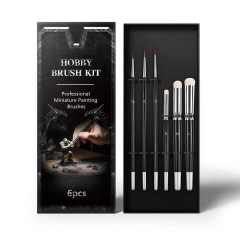 Custom Logo Hobby Toys Dry Brushes Kolinsky Detail Paint Brush Set for Miniatures