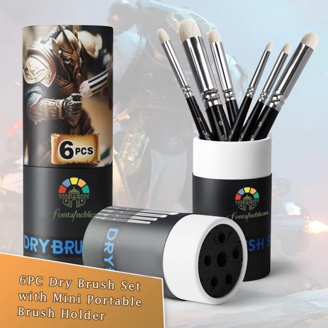 Hot Selling 6 Size Miniature Model Hobby Detail Paint Brush Set Watercolor Oil Painting