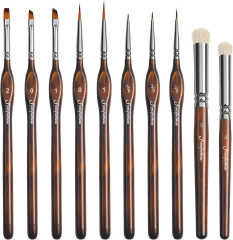 11 Different Size Hobby Small Fine Detail Paint Brush Set Drybrush Miniature Paint Brushes for Acrylics