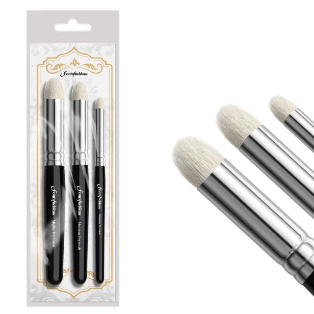 Masterclass Drybrush Set Hobby Detail Paint Brush Set 3 Sizes for Advanced & Professional Art Miniature Watercolor Oil Painting