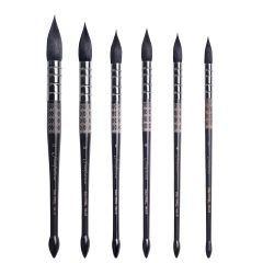 Fontainebleau Professional Watercolor Brush Artist Paint Brush Natural Squirrel Hair Soft Absorbent Wooden Handle Paint Brush