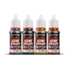 Brilliant Metallic Game Color Hobby Miniatures Acrylic Painting Kit Model Paint Set for Plastic Minis