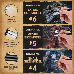 Customized Brand Micro Detail Paint Brush Set Hobby Paint Brush Fine Detail Brushes for Miniatures