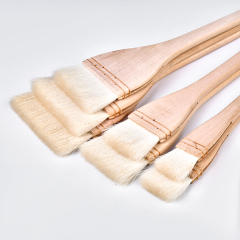 Fontainebleau Premium Watercolor Wool Hair Brush Wooden Handle 3 Inch Chip Paint Brushes for Large Area Coloring