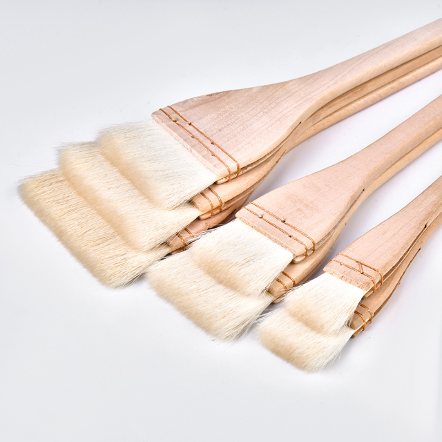 Fontainebleau Premium Watercolor Wool Hair Brush Wooden Handle 3 Inch Chip Paint Brushes for Large Area Coloring