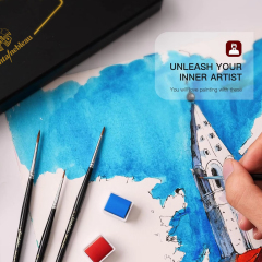 Paint Brush Companies Customized Logo 5pcs Professional Kolinsky Sable Miniature Paint Brushes Detail Fine Model Paint Brush Set