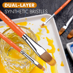 Fontainebleau Wholesale Synthetic Filbert Grainer Brush Set Premium Quality Artist Watercolor & Acrylic Paint Brush Set