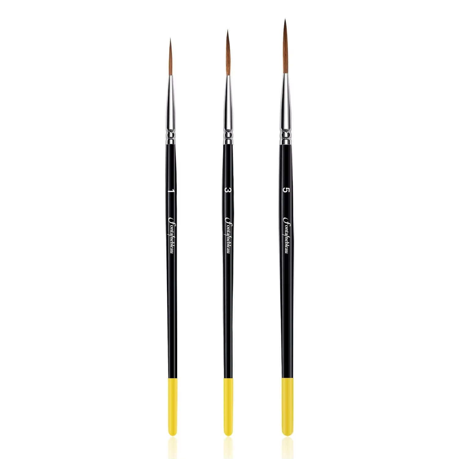 High Quality Wooden Handle Watercolor Painting Brush Professional Kolinsky Red Sable Artist Detail Paint Brush Set