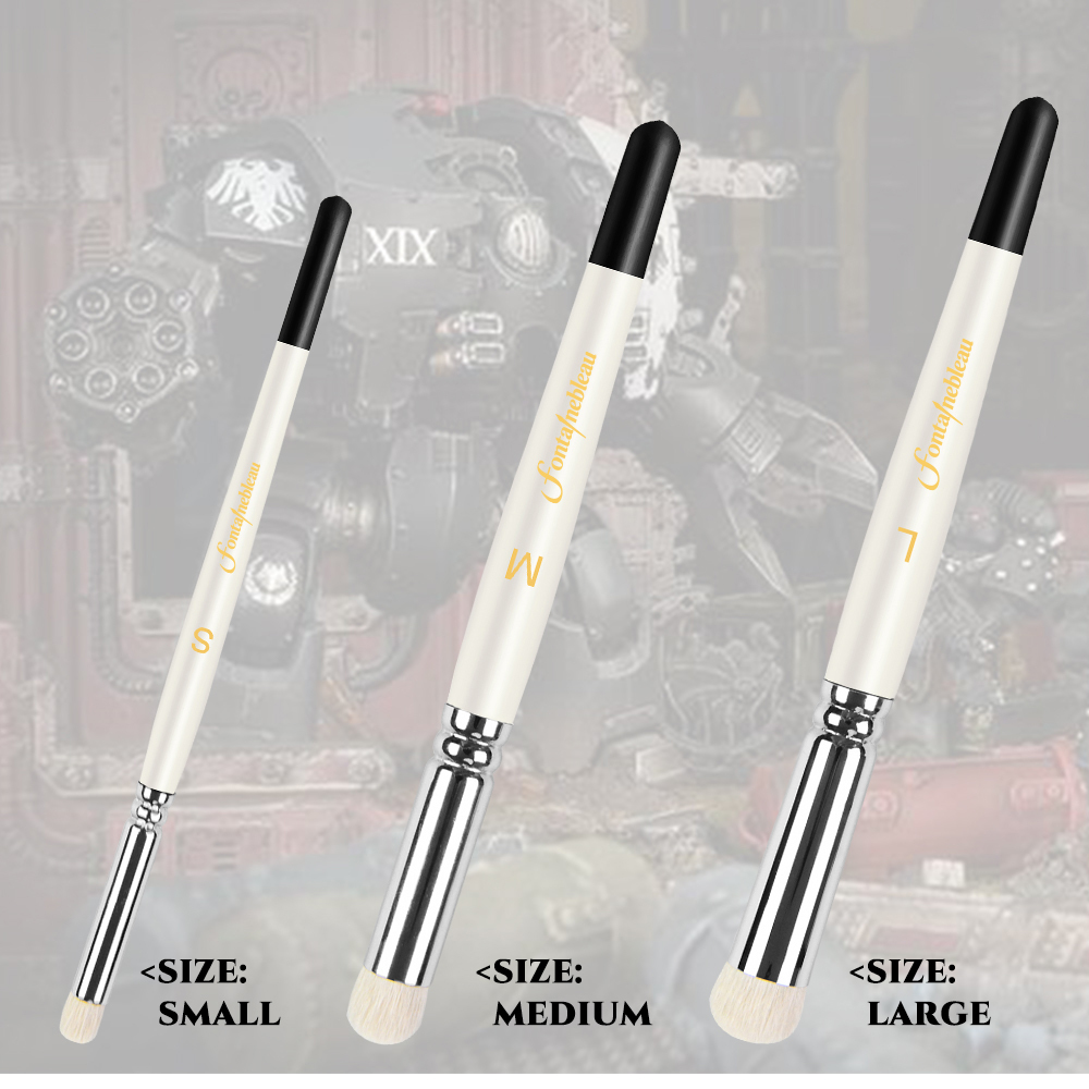 New Arrival Miniatures Dry Brushes Wood Handle Wool Hair Small Medium Large Size Dome Detail Paint Brush Set
