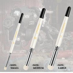 New Arrival Miniatures Dry Brushes Wood Handle Wool Hair Small Medium Large Size Dome Detail Paint Brush Set