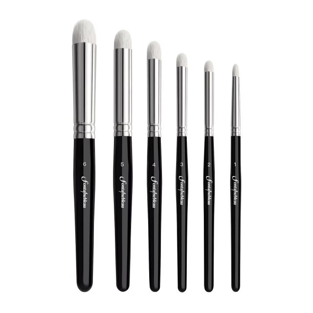 Manufacturer Quality Art Paint Brushes Miniatures Model Tabletop Roleplaying Wooden Animal Hair Paint Drybrush Black Set