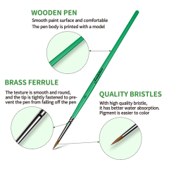 Professional Eco Friendly Pony Hair Watercolor Paint Brush Set Factory OEM Artist Paint Brush Supplier