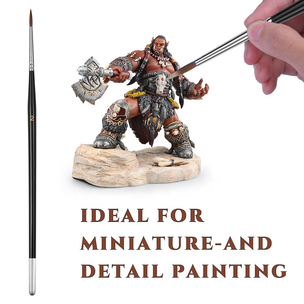 Custom Logo Hobby Toys Dry Brushes Kolinsky Detail Paint Brush Set for Miniatures