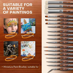 Customized Logo Hobby Brushes Miniatures Dry Brush Miniature Painting Dry Brush Set
