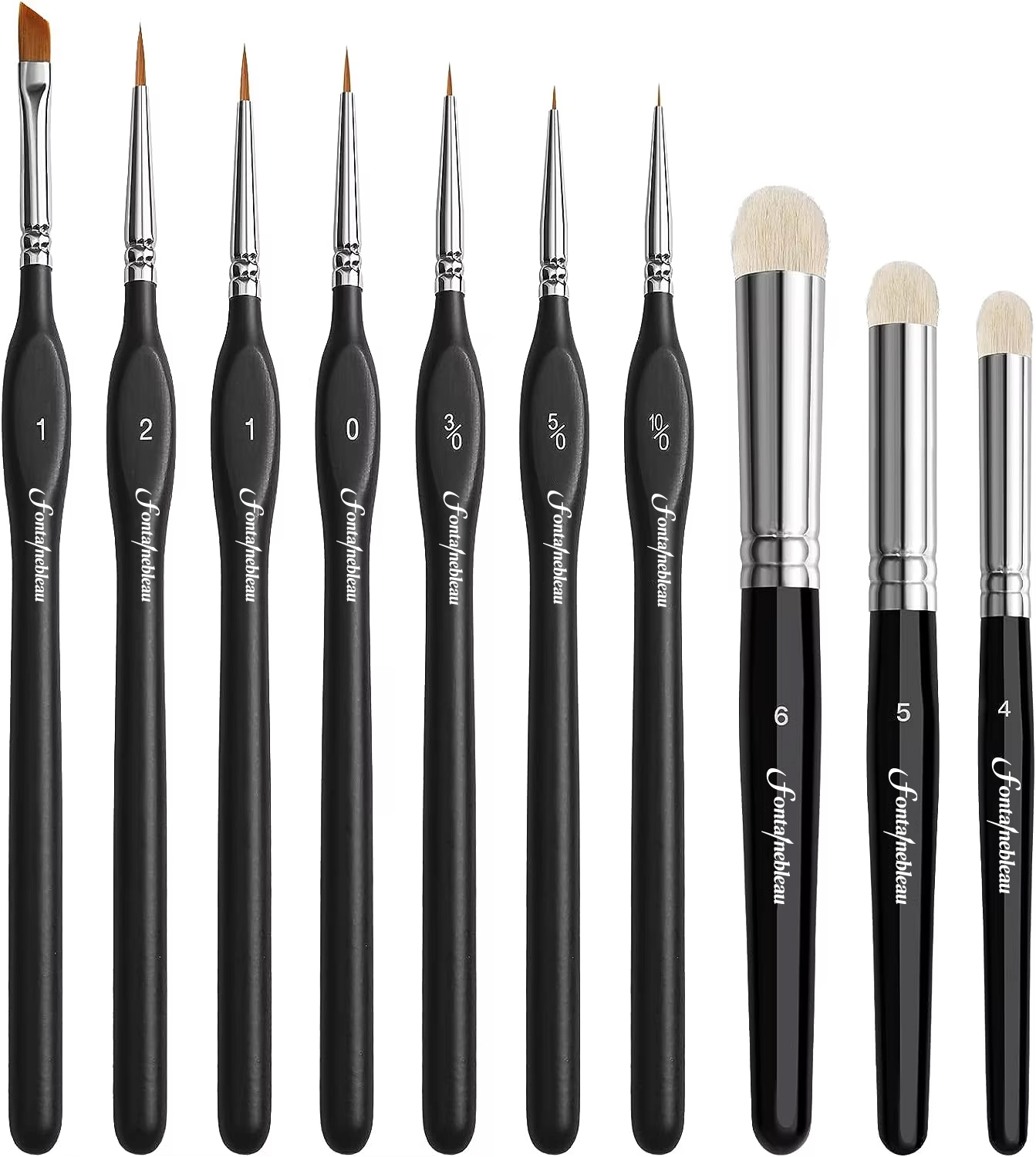 11 Different Size Hobby Small Fine Detail Paint Brush Set Drybrush Miniature Paint Brushes for Acrylics