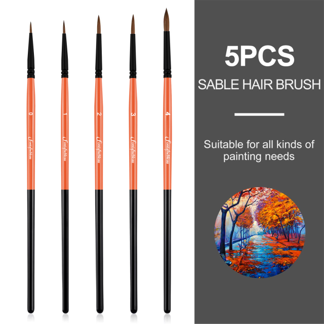 Professional Kolinsky Sable Hair Miniature Artist Paint Brushes Set for Acrylic Oil Watercolor Painting