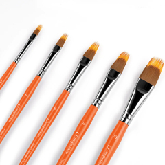 Fontainebleau Wholesale Synthetic Filbert Grainer Brush Set Premium Quality Artist Watercolor & Acrylic Paint Brush Set