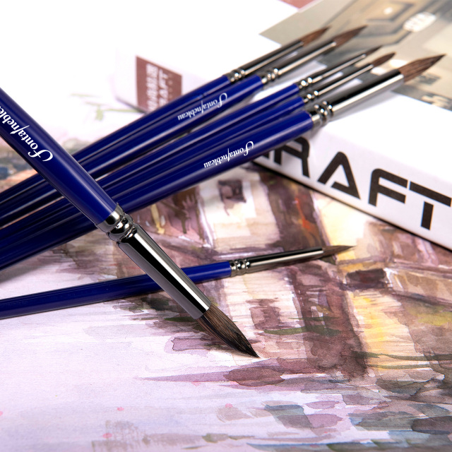 Exclusive Handmade Soft Natural Watercolor Paint Brush Wholesale OEM Artist Paint Brush for Professional Watercolor Painting