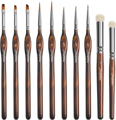 11 Different Size Hobby Small Fine Detail Paint Brush Set Drybrush Miniature Paint Brushes for Acrylics