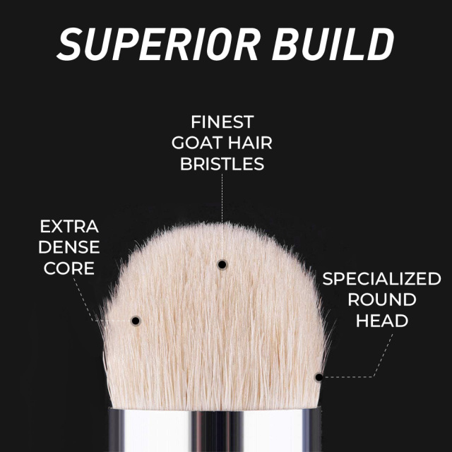 3 Size Dry Brush Set Goat Hair Acrylic Miniature Model Paint Brushes for Detailing Watercolor Painting