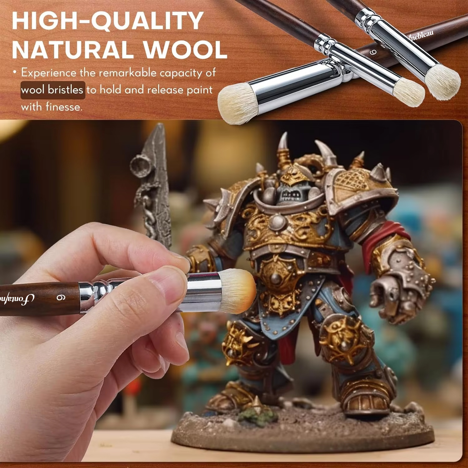 Customized Logo Hobby Brushes Miniatures Dry Brush Miniature Painting Dry Brush Set