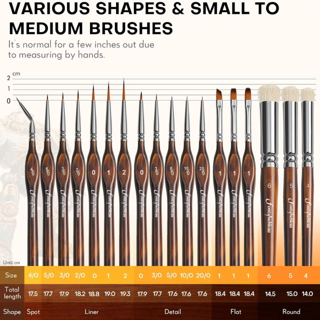 Customized Logo Hobby Brushes Miniatures Dry Brush Miniature Painting Dry Brush Set