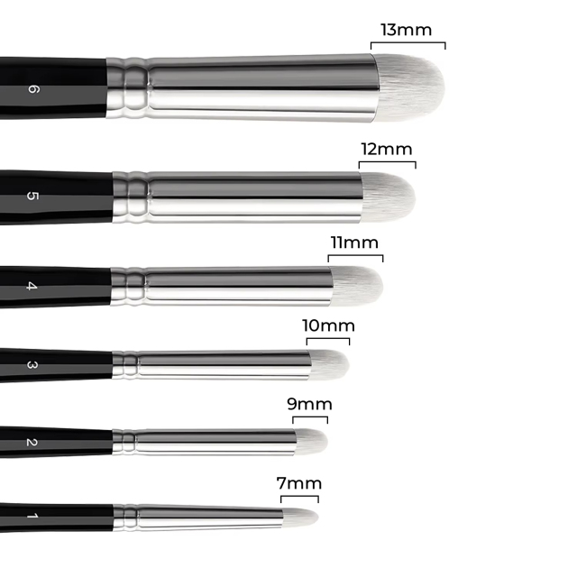 Manufacturer Quality Art Paint Brushes Miniatures Model Tabletop Roleplaying Wooden Animal Hair Paint Drybrush Black Set