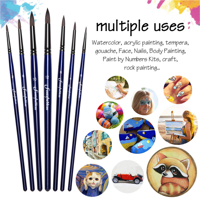 Exclusive Handmade Soft Natural Watercolor Paint Brush Wholesale OEM Artist Paint Brush for Professional Watercolor Painting
