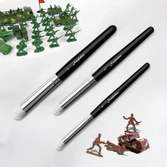Manufacturer Quality Art Paint Brushes Miniatures Model Tabletop Roleplaying Wooden Animal Hair Paint Drybrush Black Set