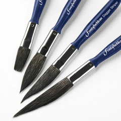 Professional Squirrel Hair Paint Brush Set Short Handle Striping Brush for Auto Art & Pinstriping Detailing