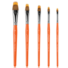 Fontainebleau Wholesale Synthetic Filbert Grainer Brush Set Premium Quality Artist Watercolor & Acrylic Paint Brush Set