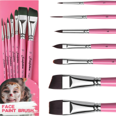 Custom Private Label Synthetic Face Paint Brush Professional Face Painting Brush Set Wholesale Soft Body Paint Brush for  Makeup