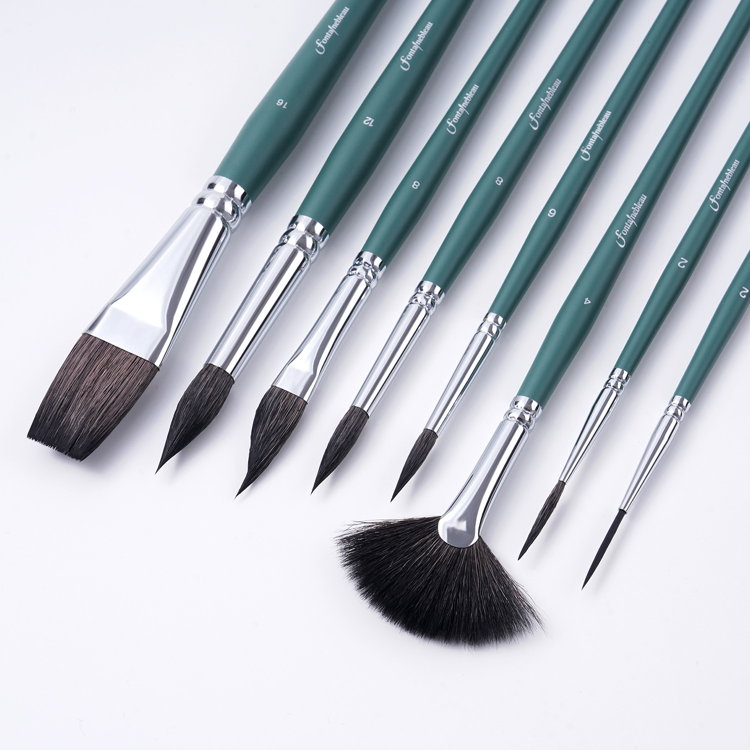 Professional 8Pcs Squirrel Hair Watercolor Paint Brush Set with Luxury Gift Box for Artists Gouache Wash Painting Brushes