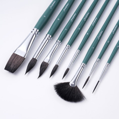 Professional 8Pcs Squirrel Hair Watercolor Paint Brush Set with Luxury Gift Box for Artists Gouache Wash Painting Brushes
