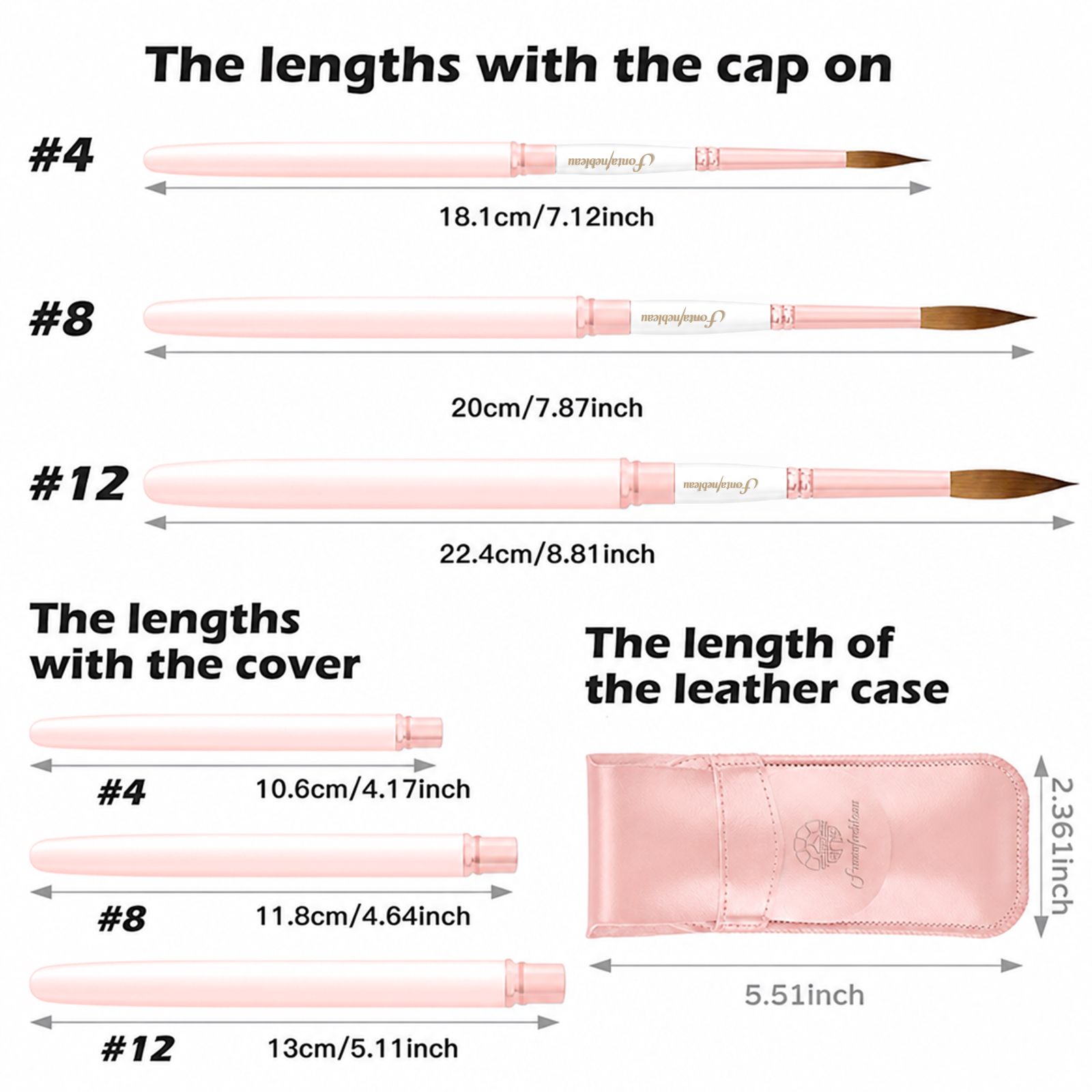Professional Wolf Hair Travel Watercolor Brush with Screw Cap Portable Artist Paint Brush Custom Logo OEM Manufacturer