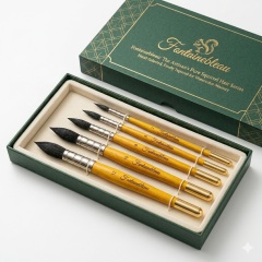 Premium Synthatic Squirrel Hair Watercolor Paint Brush Set Soft Tapered Pointer Mop Brushes for Artist Acrylic Gouache Painting